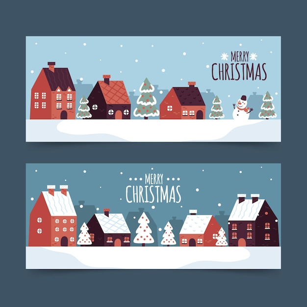 Modello di banner città natale disegnato a mano