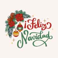 Free vector hand drawn christmas wishes lettering collection