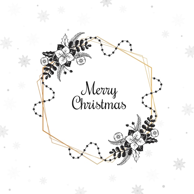 Free vector hand drawn christmas wreath concept