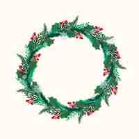 Free vector hand drawn christmas wreath