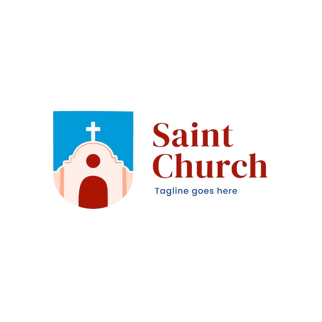 Hand drawn church logo template