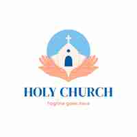 Free vector hand drawn church logo template