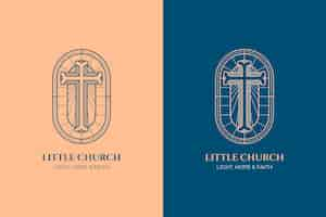 Free vector hand drawn church logo template