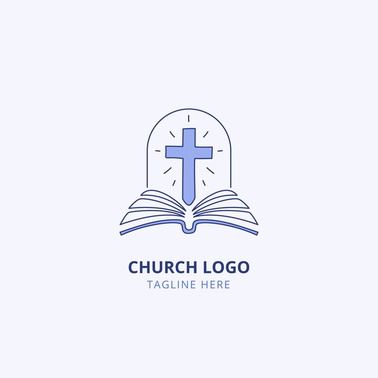 Free Vector hand drawn church logo template