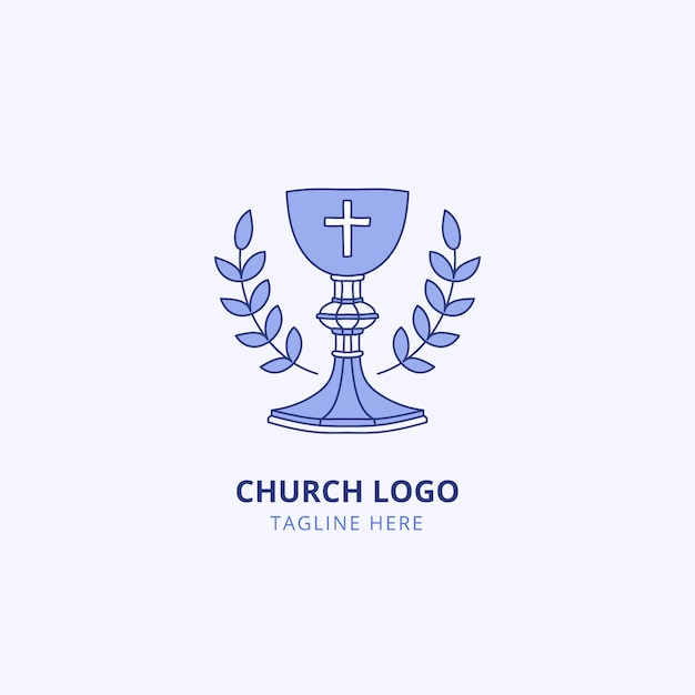 hand drawn church logo template