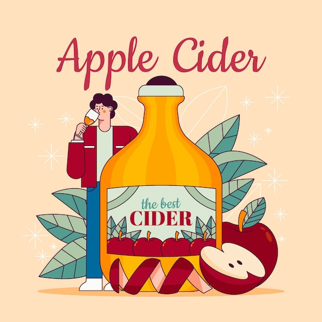 Free vector hand drawn cider illustration