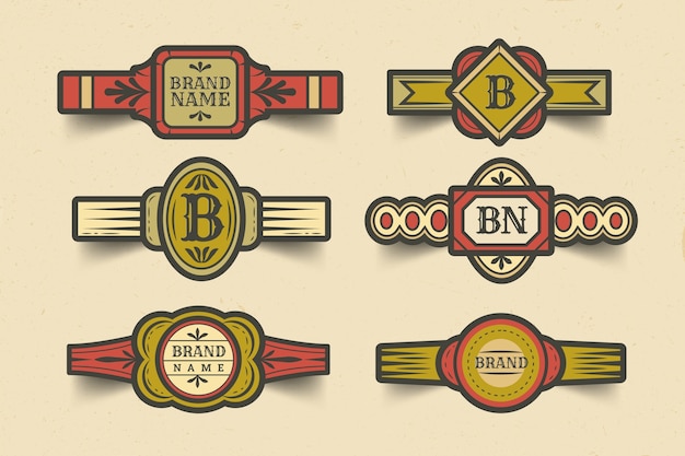 Free vector hand drawn cigar label design