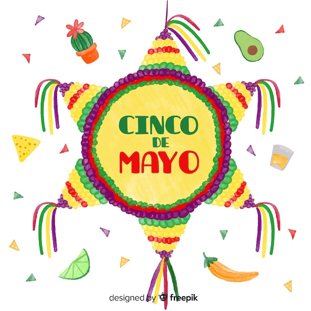 Hand drawn cinco de mayo background