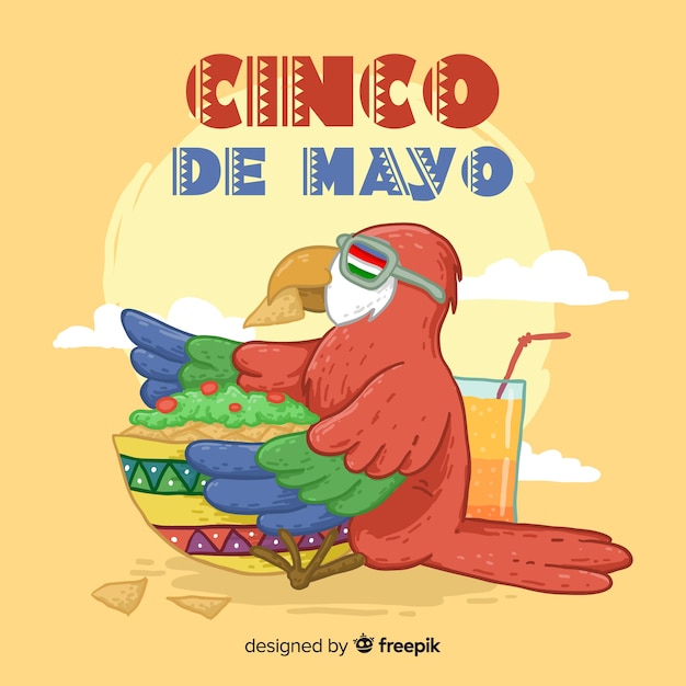 Sfondo di cinco de mayo disegnato a mano