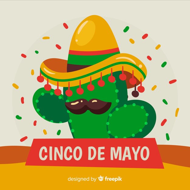 Hand drawn cinco de mayo background