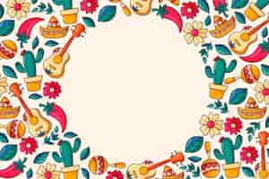 Free vector hand drawn cinco de mayo background