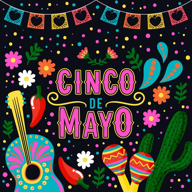 Hand-drawn cinco de mayo concept