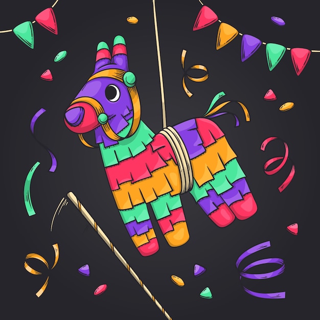 Concetto di cinco de mayo disegnato a mano