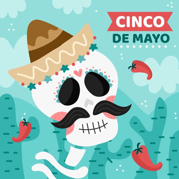 Hand-drawn cinco de mayo concept