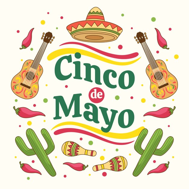 Hand-drawn cinco de mayo event