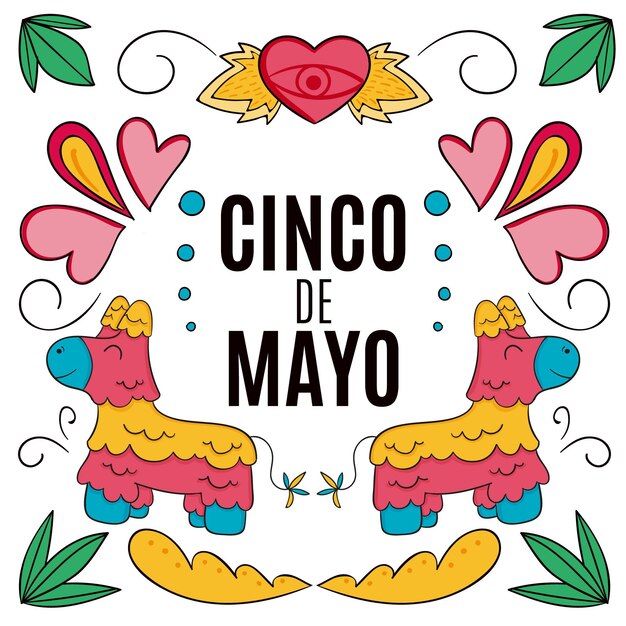 손으로 그린 cinco de mayo 그림