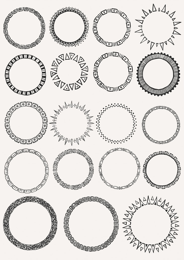 Free Vector hand drawn circles collection