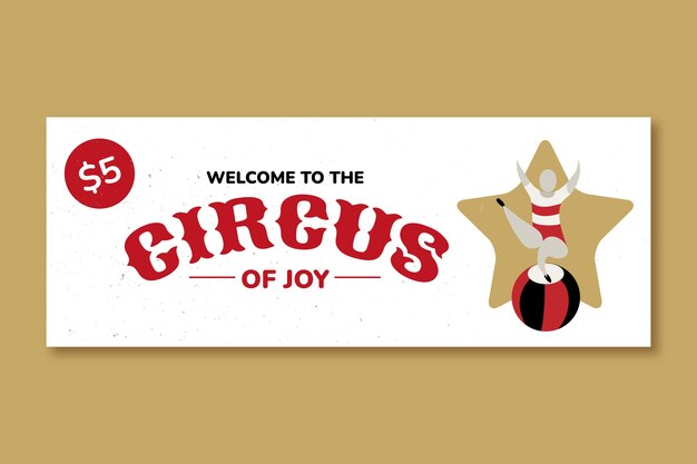 Hand drawn circus fun facebook cover