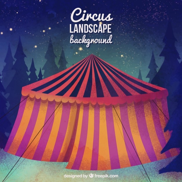 Free vector hand drawn circus tent background