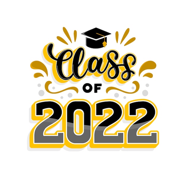 Hand drawn class of 2022 lettering