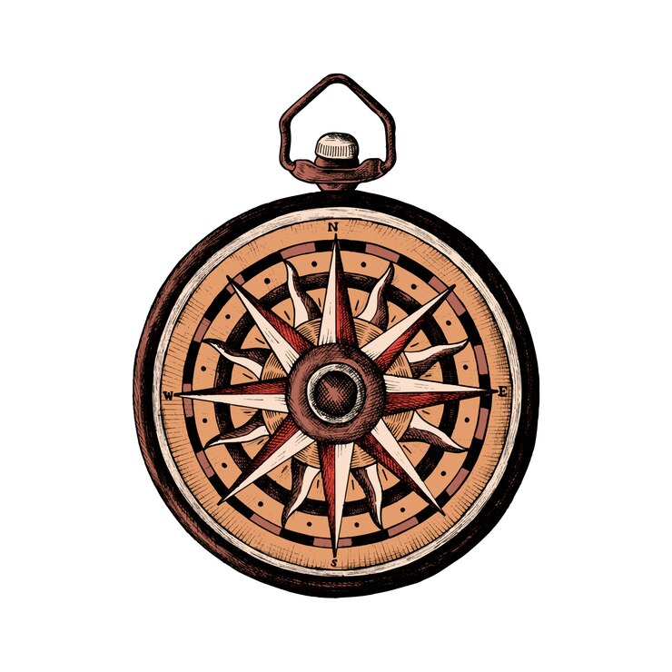 Free Vector hand drawn classic compass