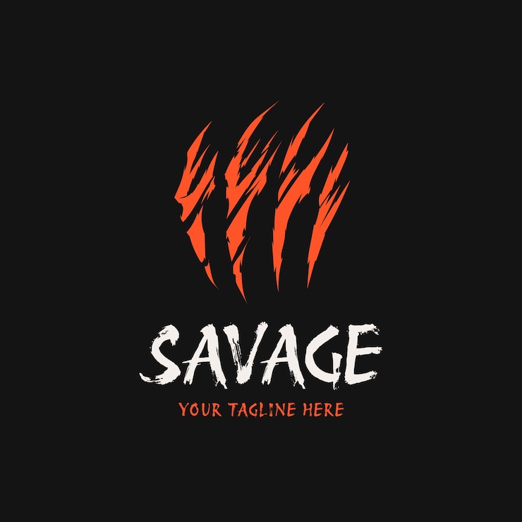 Free Vector hand drawn claw marks logo design