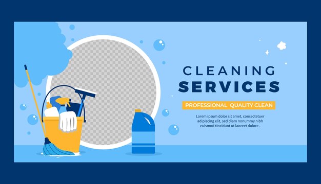 Free vector hand drawn cleaning service template design