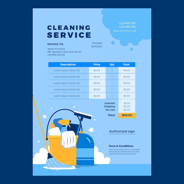 Free vector hand drawn cleaning service template design