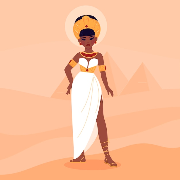 Free vector hand drawn cleopatra illustration