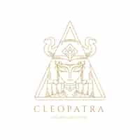 Free vector hand drawn cleopatra logo template