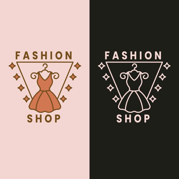 手描きの衣料品店のロゴデザイン