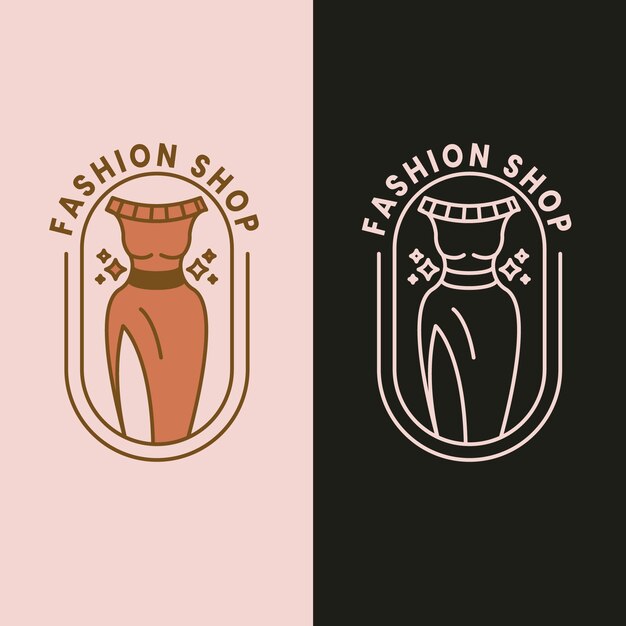 Hand drawn clothing store logo design