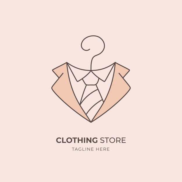 Hand drawn clothing store logo design