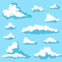 Free vector hand drawn clouds collection