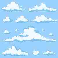 Free vector hand drawn clouds collection