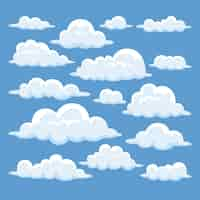 Free vector hand drawn clouds collection