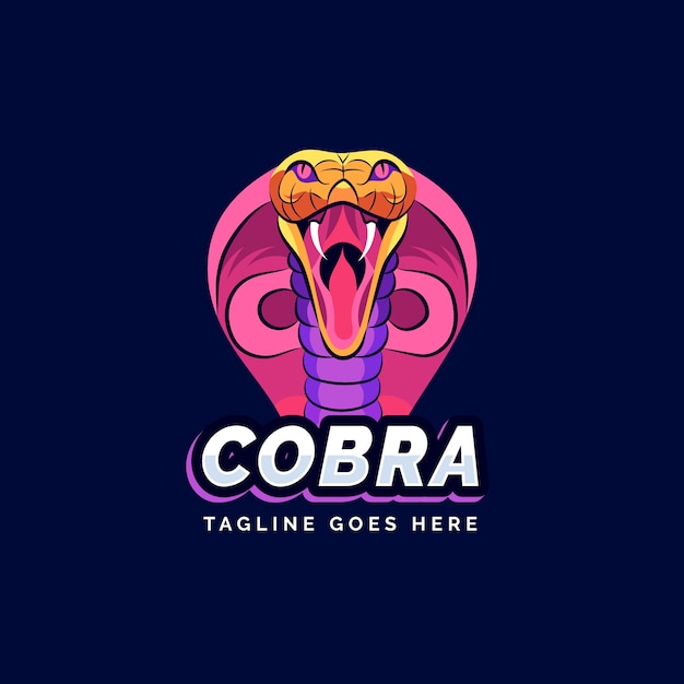 手描きのコブラのロゴデザイン