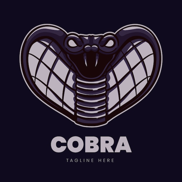 Modello di logo cobra disegnato a mano