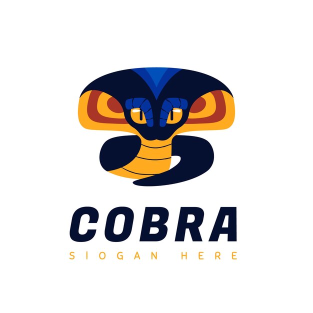 Hand drawn cobra logo template