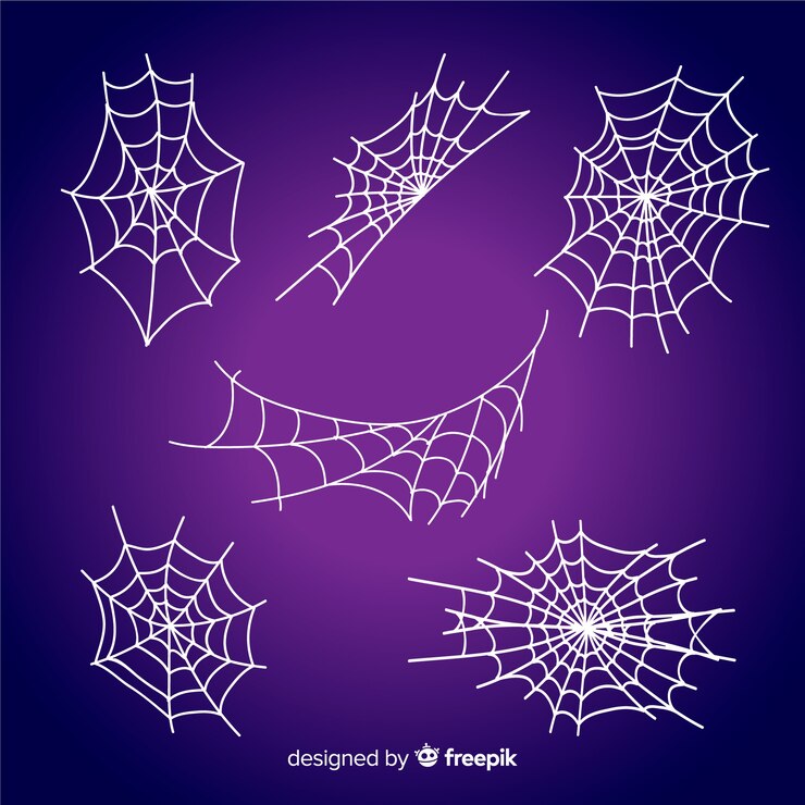 Free Vector hand drawn cobweb collection