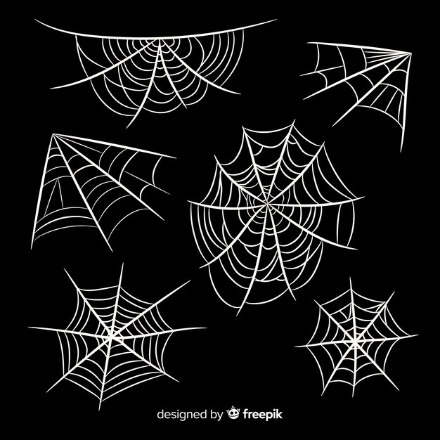 Hand drawn cobweb collection