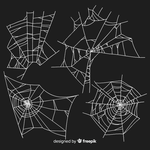 Hand drawn cobweb collection