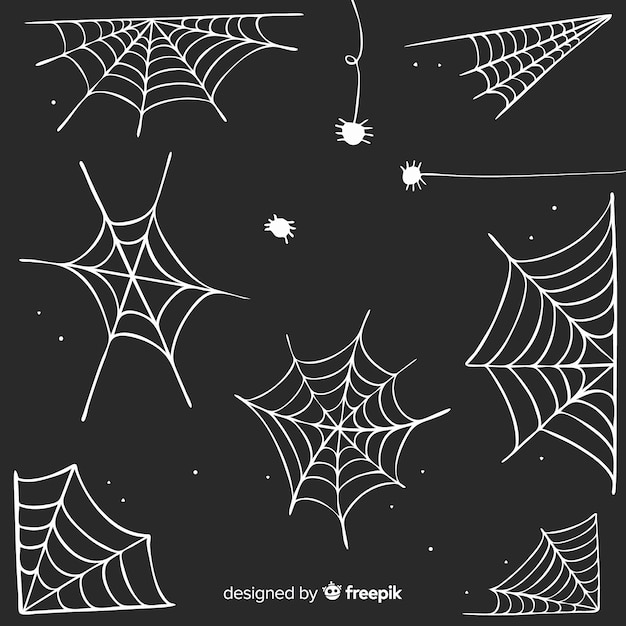 Hand drawn cobweb collection