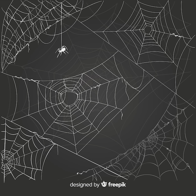 Free vector hand drawn cobweb collection