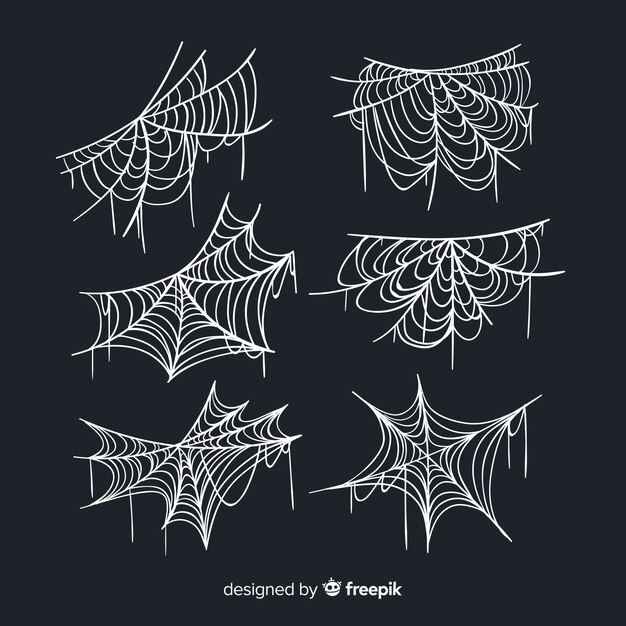 Hand drawn cobweb collection