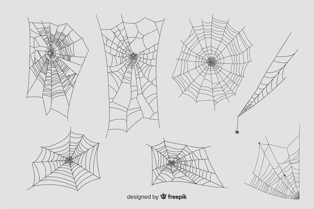 Коллекция рисованной паутины