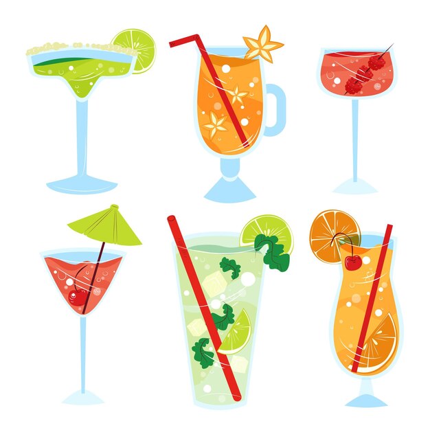 hand drawn cocktail collection