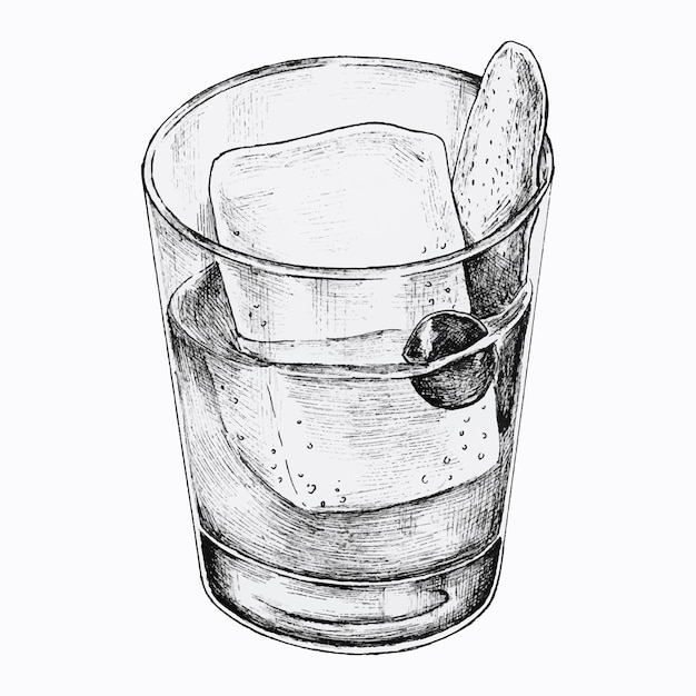 Free vector hand drawn cocktail drink