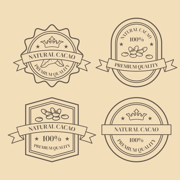 Free vector hand drawn cocoa label design