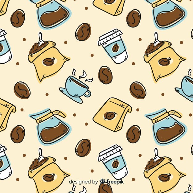 Hand drawn coffee background